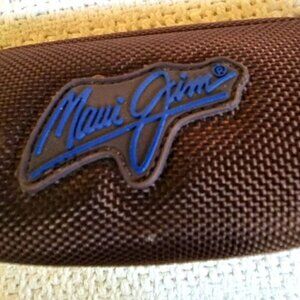 Maui Jim Sunglasses Case Zippered Clamshell with Sport Clip Brown Rigid